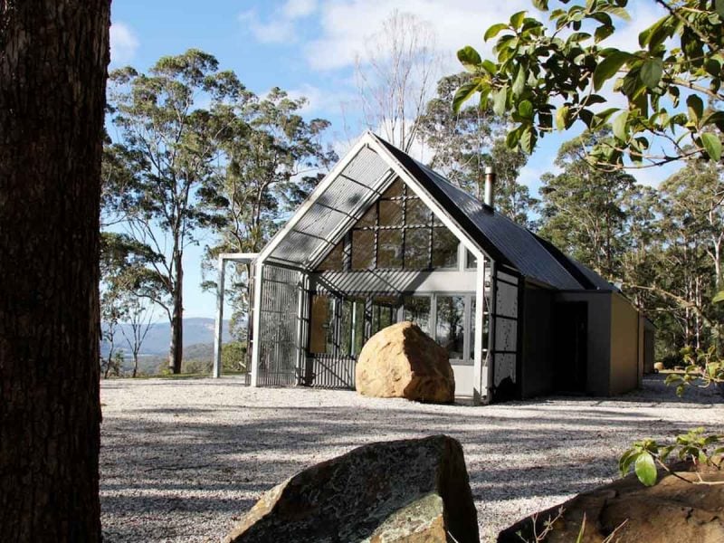 The exterior of The Lair, an Airbnb in Kangaroo Valley