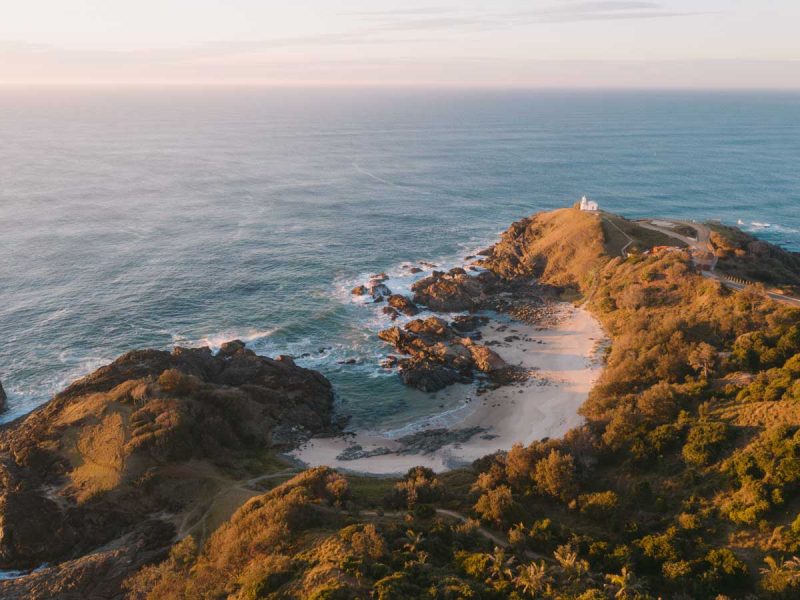 overlooking sea views at Tacking Point Lighthouse