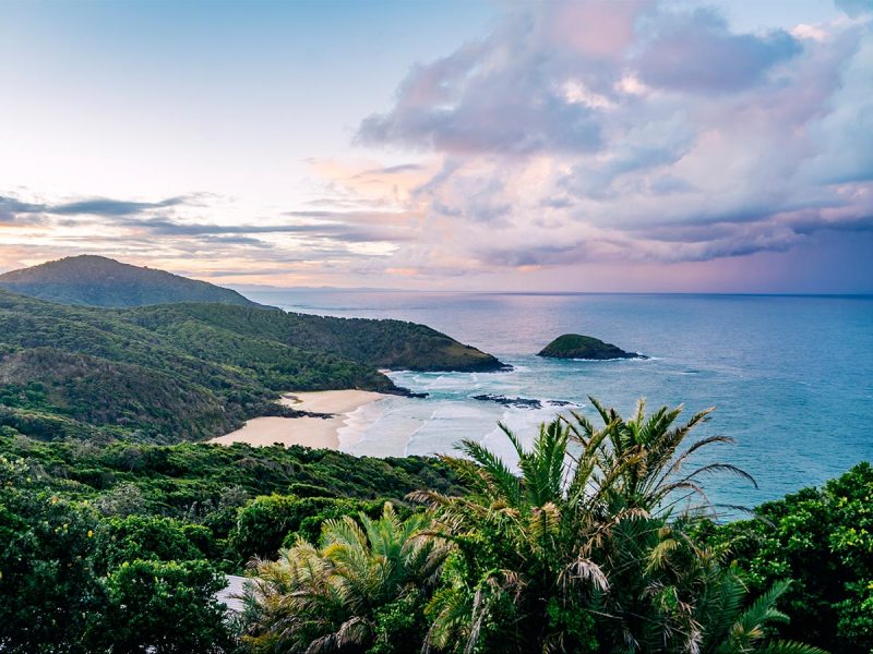 view from Smokey Cape Lighthouse, hidden beaches on Macleay Valley Coast