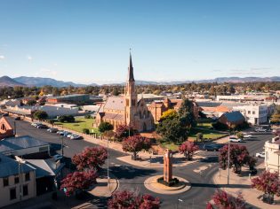 Aerial view of Mudgee